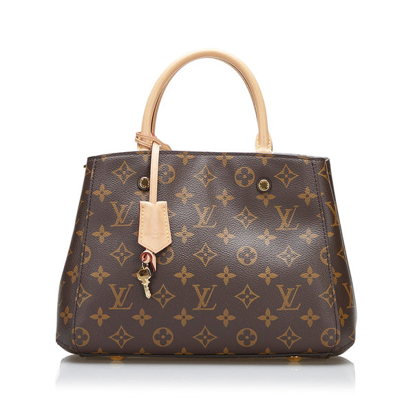 ルイ ヴィトン モノグラム モンテーニュBB ハンドバッグ ショルダーバッグ 2WAY M41055 ブラウン PVC レザー レディース LOUIS VUITTON 【中古】