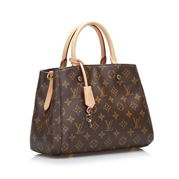 ルイ ヴィトン モノグラム モンテーニュBB ハンドバッグ ショルダーバッグ 2WAY M41055 ブラウン PVC レザー レディース LOUIS VUITTON 【中古】