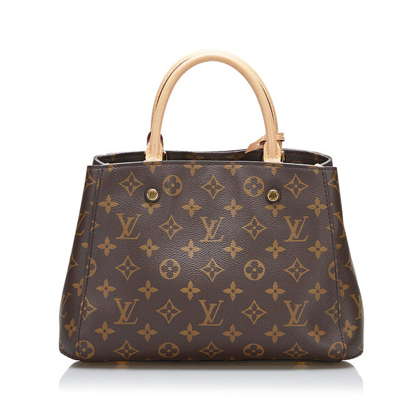 ルイ ヴィトン モノグラム モンテーニュBB ハンドバッグ ショルダーバッグ 2WAY M41055 ブラウン PVC レザー レディース LOUIS VUITTON 【中古】