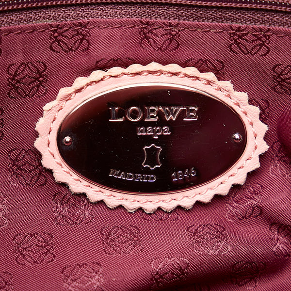 ロエベ アナグラム トートバッグ ピンク レザー レディース LOEWE 【中古】