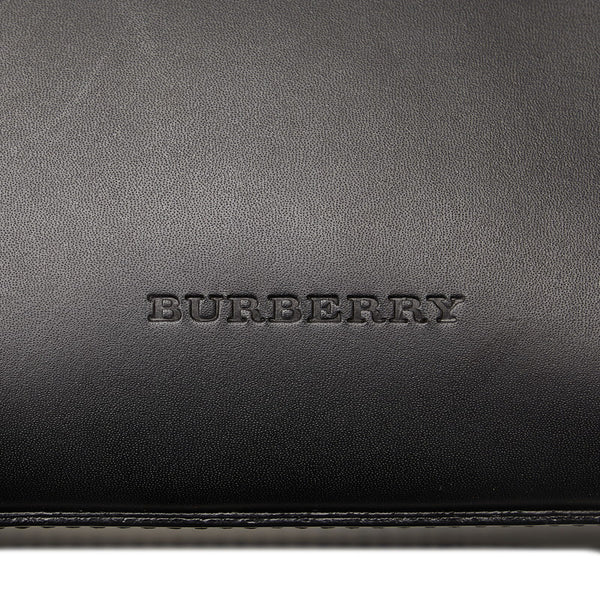 バーバリー ノバチェック ハンドバッグ ブラック レザー レディース BURBERRY 【中古】