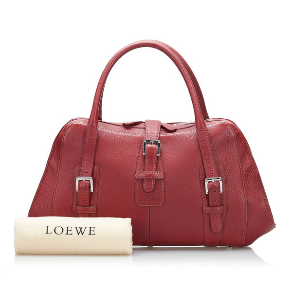 ロエベ センダ ハンドバッグ レッド レザー レディース LOEWE 【中古】