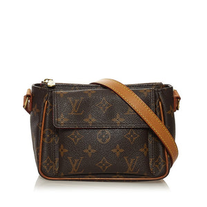 ルイ ヴィトン モノグラム ヴィバシテ PM ミニ ショルダーバッグ M51165 ブラウン PVC レザー レディース LOUIS VUITTON 【中古】