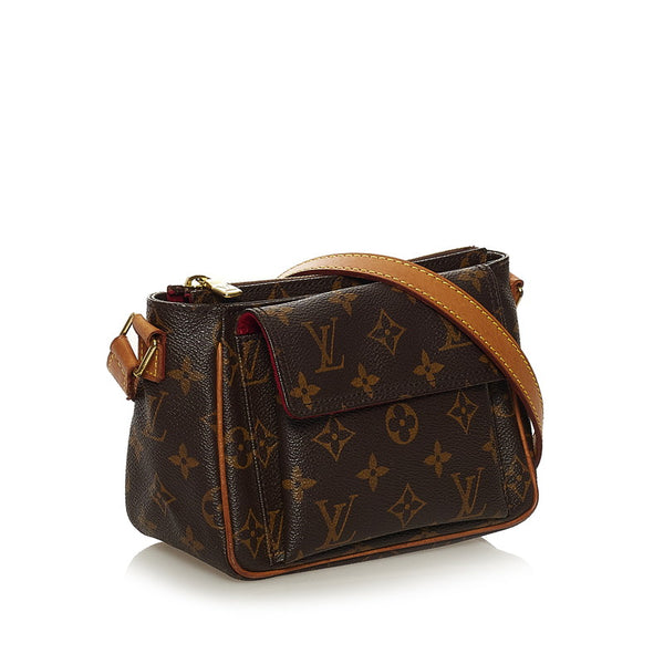 ルイ ヴィトン モノグラム ヴィバシテ PM ミニ ショルダーバッグ M51165 ブラウン PVC レザー レディース LOUIS VUITTON 【中古】