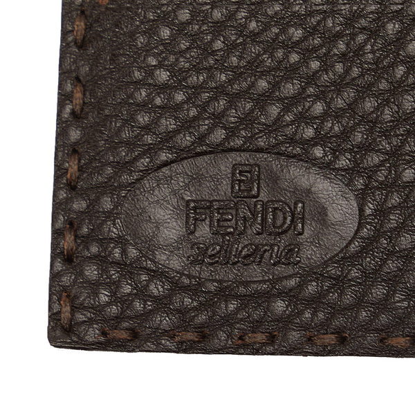 フェンディ セレリア 長財布 ブラウン レザー レディース FENDI 【中古】