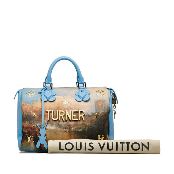 ルイ ヴィトン マスターズコレクション TURNER ターナー スピーディ30 ハンドバッグ M43306 ブルー マルチカラー PVC レザー レディース LOUIS VUITTON 【中古】