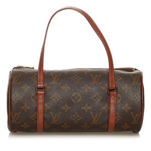 ルイ ヴィトン モノグラム 旧 パピヨン M51366 ブラウン PVC レザー ハンドバッグ レディース LOUIS VUITTON 【中古】