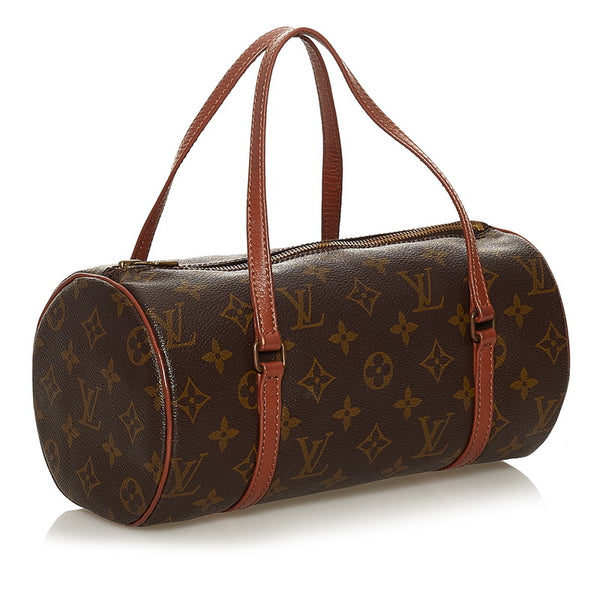 ルイ ヴィトン モノグラム 旧 パピヨン M51366 ブラウン PVC レザー ハンドバッグ レディース LOUIS VUITTON 【中古】