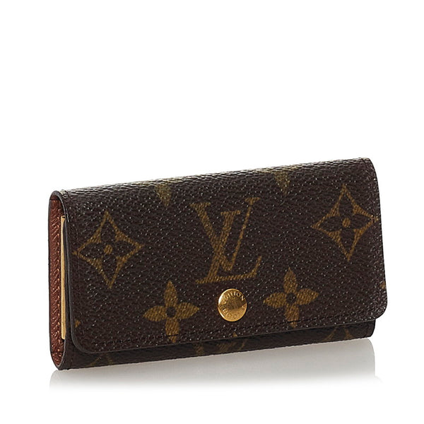 ルイ ヴィトン モノグラム ミュルティクレ 4 キーケース M69517 ブラウン PVC レザー レディース LOUIS VUITTON 【中古】