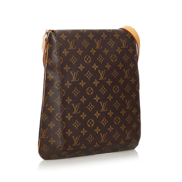 ルイ ヴィトン モノグラム ミュゼット 斜め掛け ショルダーバッグ M51256 ブラウン PVC レザー レディース LOUIS VUITTON 【中古】