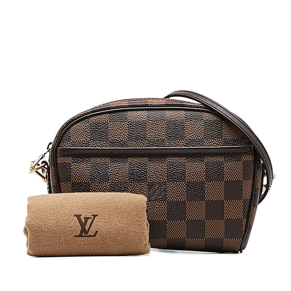 ルイ ヴィトン ダミエ イパネマ 斜め掛け ショルダーバッグ  N51296 ブラウン PVC レザー レディース LOUIS VUITTON 【中古】