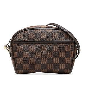 ルイ ヴィトン ダミエ イパネマ 斜め掛け ショルダーバッグ  N51296 ブラウン PVC レザー レディース LOUIS VUITTON 【中古】