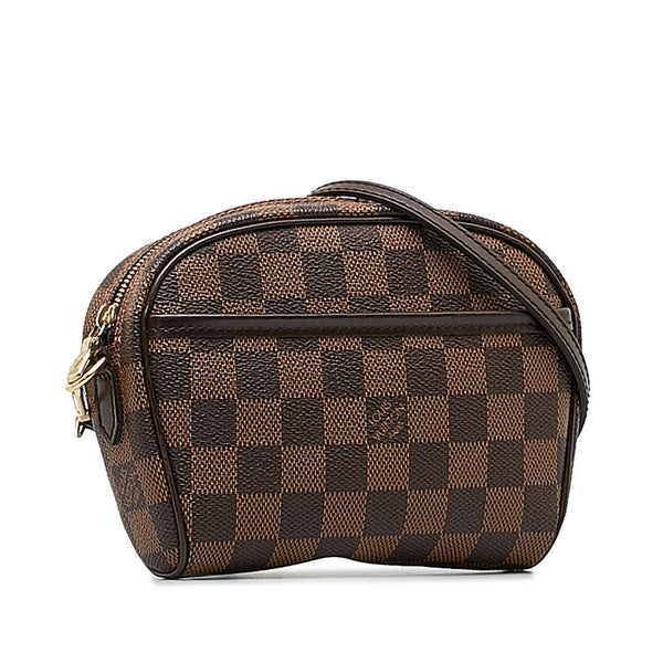 ルイ ヴィトン ダミエ イパネマ 斜め掛け ショルダーバッグ  N51296 ブラウン PVC レザー レディース LOUIS VUITTON 【中古】