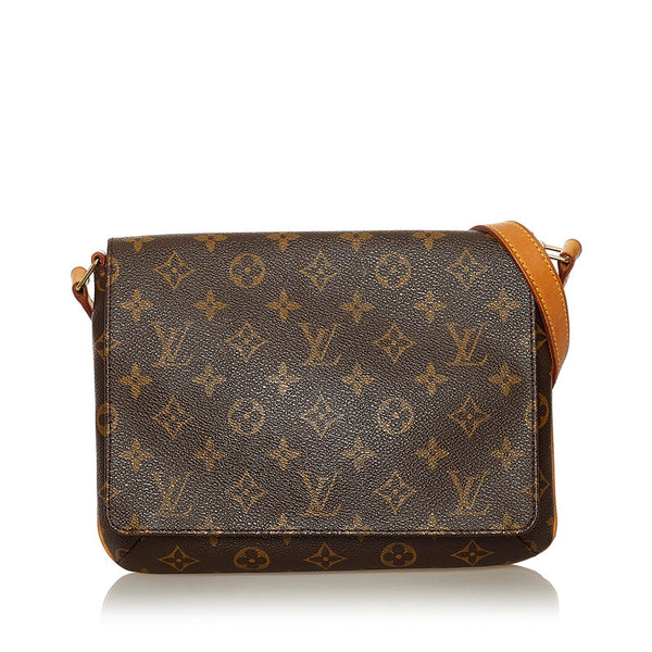 ルイ ヴィトン モノグラム ミュゼットタンゴ ショート ショルダーバッグ M51257 ブラウン PVC レザー レディース LOUIS VUITTON 【中古】