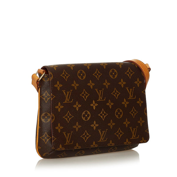 ルイ ヴィトン モノグラム ミュゼットタンゴ ショート ショルダーバッグ M51257 ブラウン PVC レザー レディース LOUIS VUITTON 【中古】