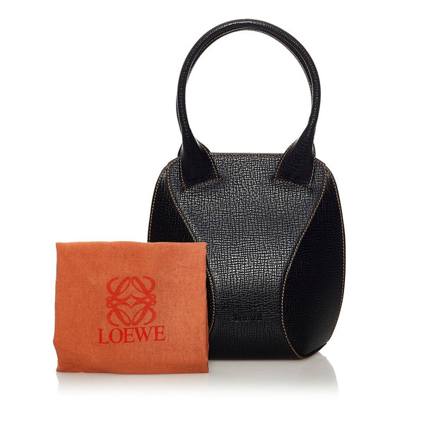 ロエベ ハンドバッグ ブラック レザー レディース LOEWE 【中古】