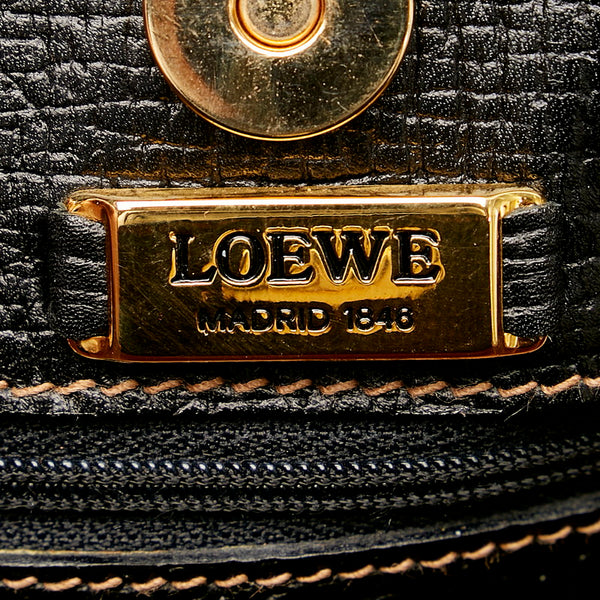 ロエベ ハンドバッグ ブラック レザー レディース LOEWE 【中古】