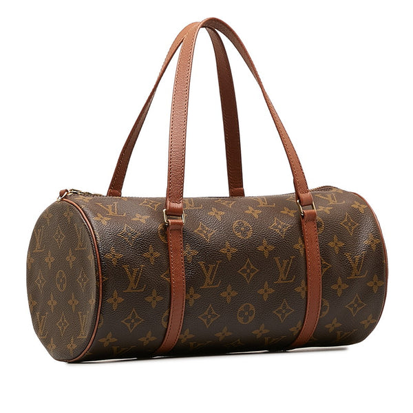 ルイ ヴィトン モノグラム パピヨン30 (旧) ハンドバッグ M51365 ブラウン PVC レザー レディース LOUIS VUITTON 【中古】