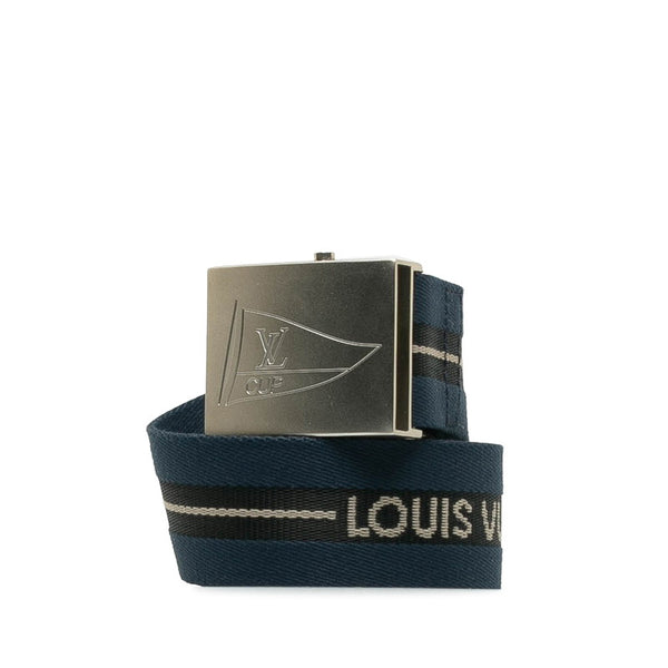 ルイ ヴィトン ルイヴィトンカップ サンチュール ガチャベルト ネイビー マルチカラー キャンバス メンズ LOUIS VUITTON 【中古】